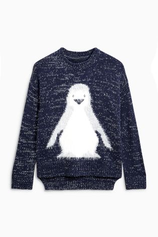 Navy Novelty Penguin Sweater
